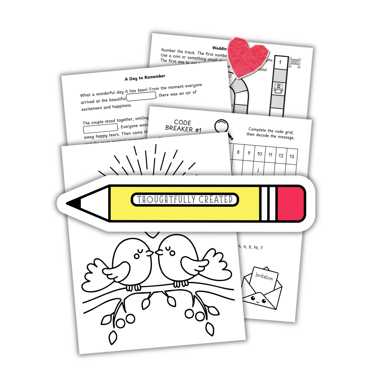 Wedding Activity Books - Inside Pages